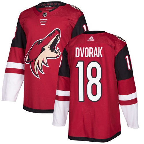 Adidas Coyotes #18 Christian Dvorak Maroon Home Authentic Stitched NHL Jersey